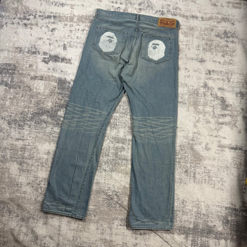 Authentic Bape 2000’s Ape Head Jeans 38
